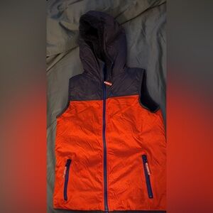 Mini Boden Orange and Navy reversible Kids Vest